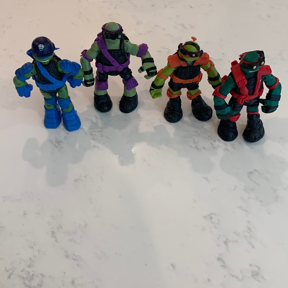 Michelangelo, Donatello, Leonardo, and Raphael.